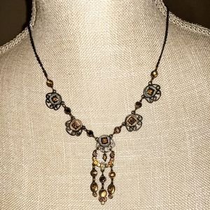 Artisan Crystal Gold Tone Necklace